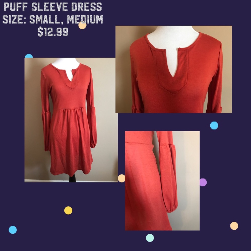 Puff sleeve dress